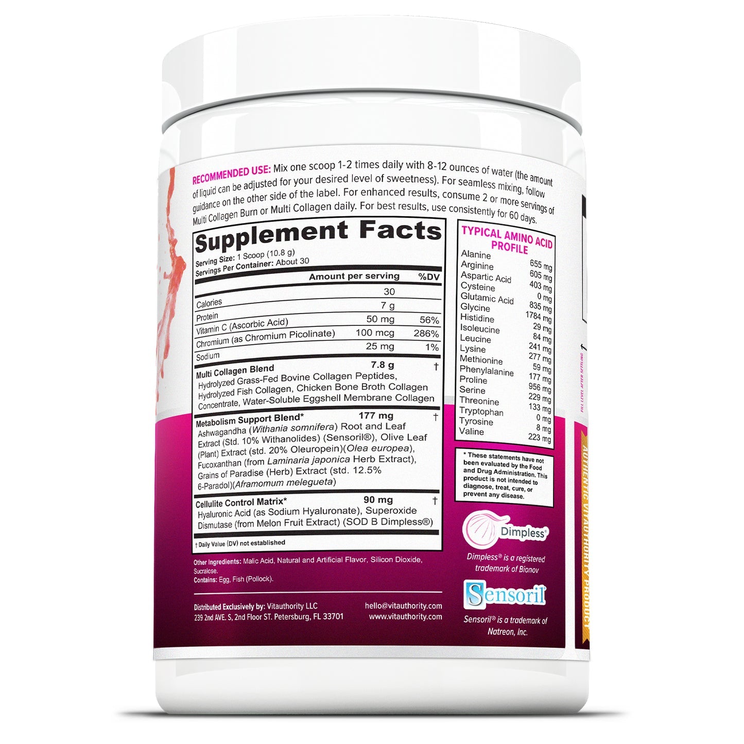 Multi Collagen Burn Powder - With SOD B Dimpless
